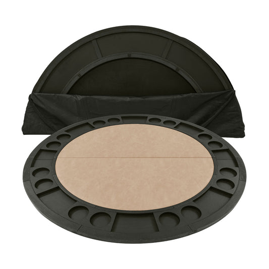 Steve Silver - Rylie Counter Table with Game Top, Black Finish with Sand Vegan Leather - RL600K-PB-TT-GT view 2