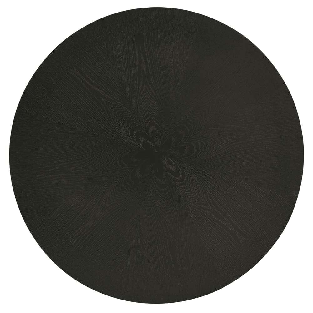 Steve Silver - Rylie Dining Table & 4 Captains Chairs, Black Finish with Sand Vegan Leather - RL500K-D5PC view 4