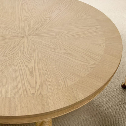 Steve Silver - Rylie Dining Table & 4 Captains Chairs, Natural Finish, Camel Vegan Leather - RL500N-D5PC view 7