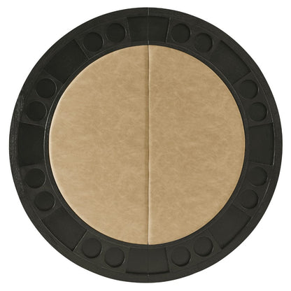 Steve Silver - Rylie Dining Table with Game Top, Black Finish with Sand Vegan Leather - RL500K-DB-TT-GT view 3