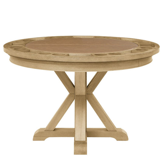 Steve Silver - Rylie Dining Table with Game Top, Natural Finish - RL500-DB-TT-GT view 2
