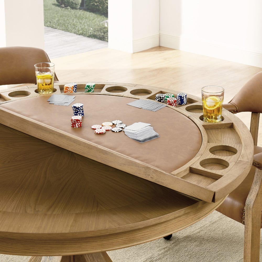 Steve Silver - Rylie Dining Table with Game Top, Natural Finish - RL500-DB-TT-GT view 3