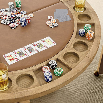 Steve Silver - Rylie Dining Table with Game Top, Natural Finish - RL500-DB-TT-GT view 4