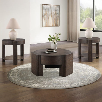 Steve Silver - Salina Espresso Round Occasional Set wit - SAA300N-2E-3PC view 1