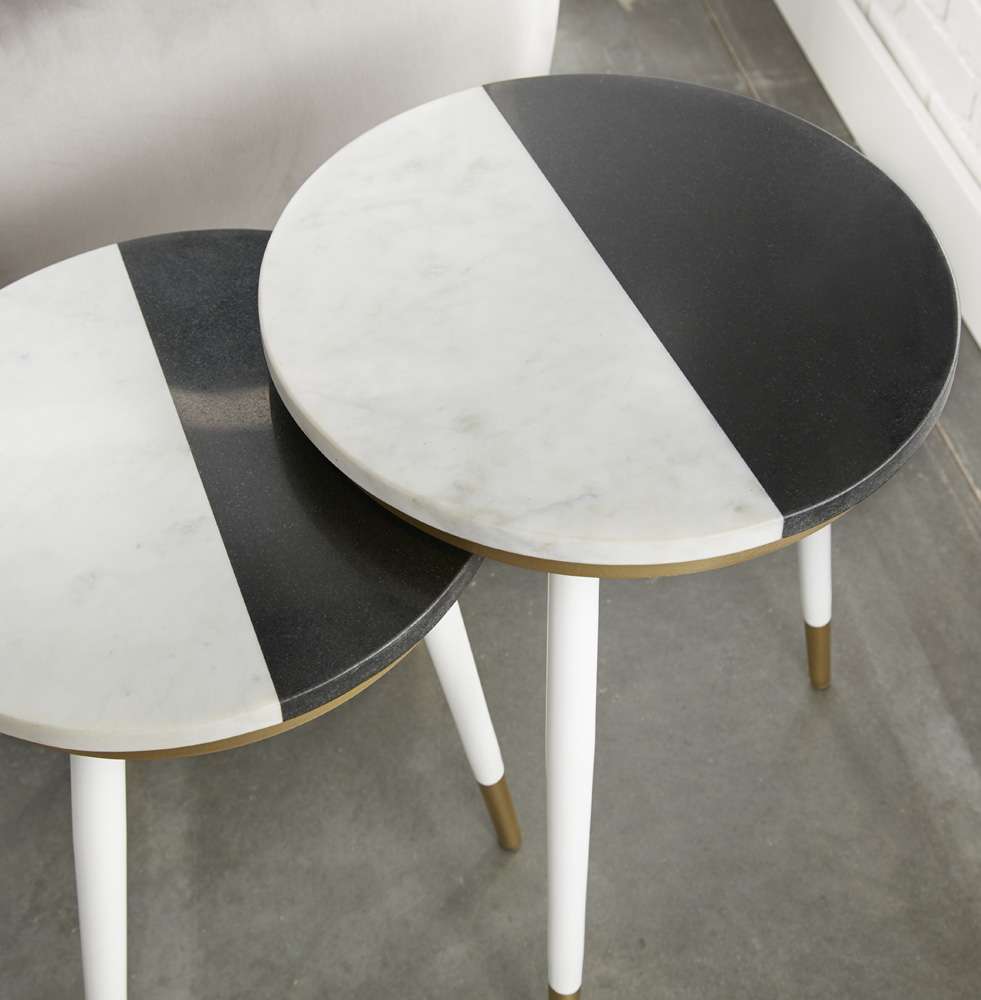 Steve Silver - Taj Marble Top Nesting Tables  - TJ2000 veiw 4