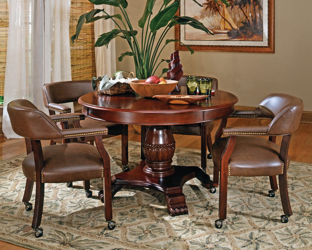 Steve Silver - Tournament 5-Piece Dining/Game Table Set Brown - TU5050GT500A5PC view 1