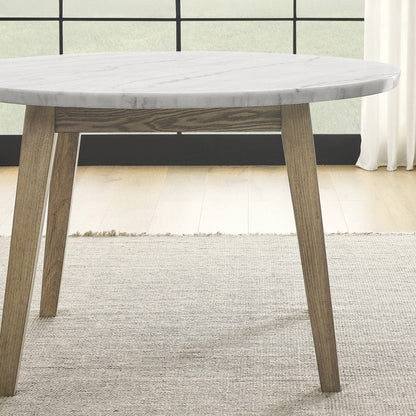 Steve Silver - Vida 48" Round White Marble Dining Table - VD480WT view 5