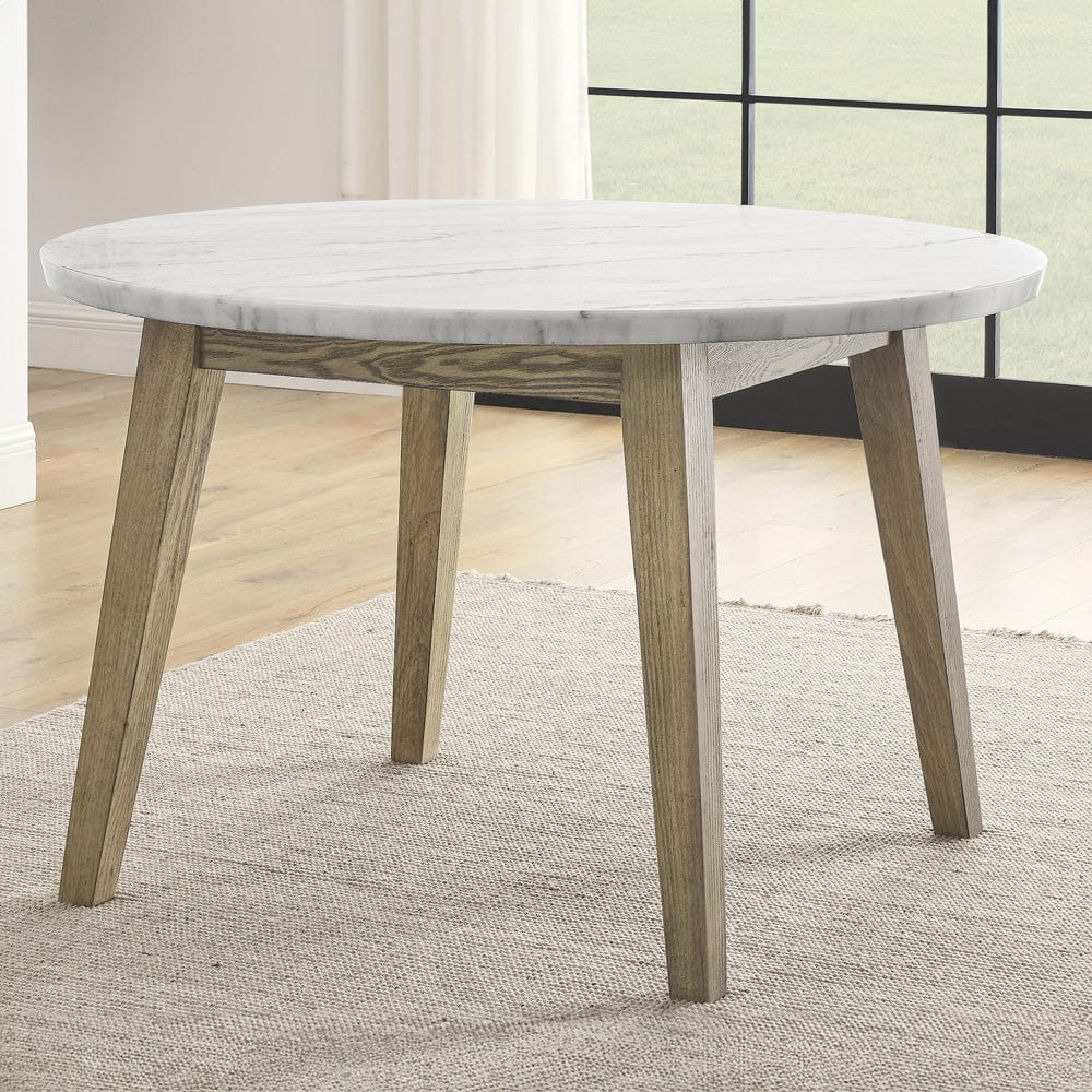 Steve Silver - Vida 48" Round White Marble Dining Table - VD480WT view 6