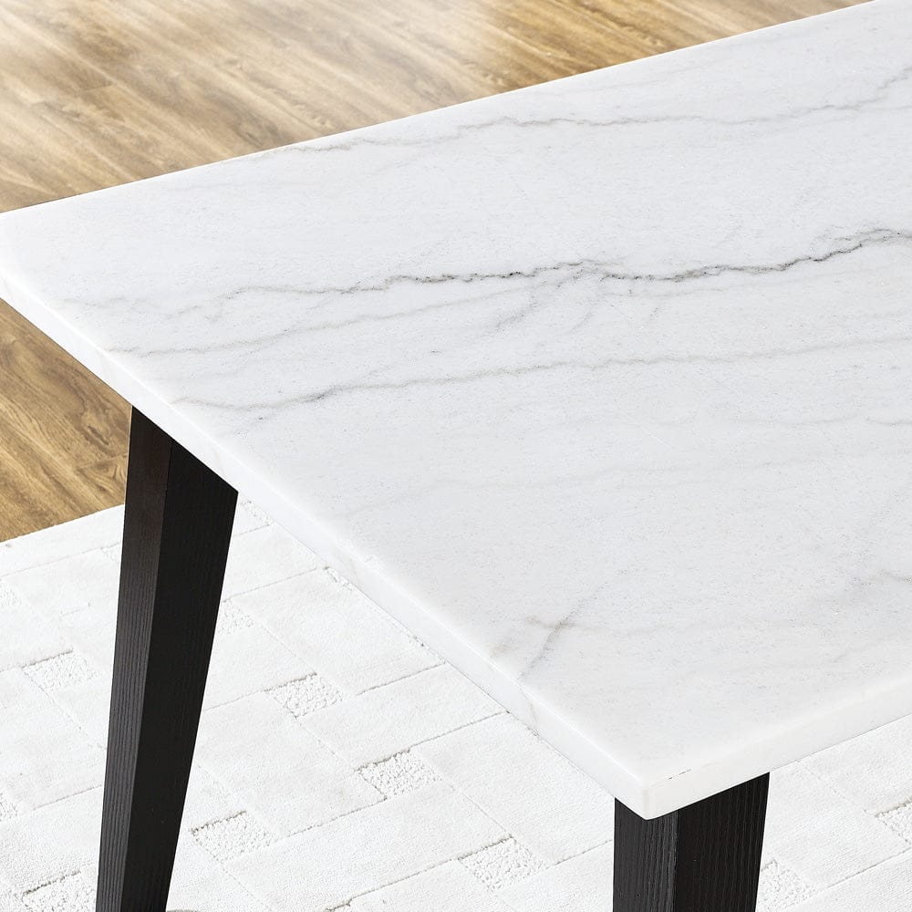 Steve Silver - Vida 7-Piece White Marble Dining Set, Black Finish - VD500K-D7PC view 5