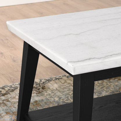 Steve Silver - Vida White Marble Cocktail Table with Casters, Black Finish - VD300KWCAS view 4