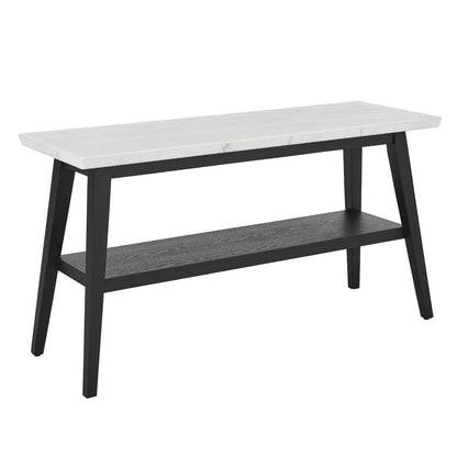 Steve Silver - Vida White Marble Top Sofa Table, Black Finish - VD300KWS view 1