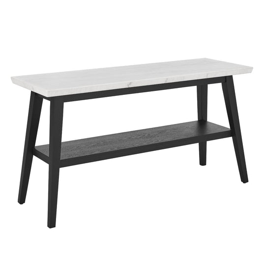 Steve Silver - Vida White Marble Top Sofa Table, Black Finish - VD300KWS view 1