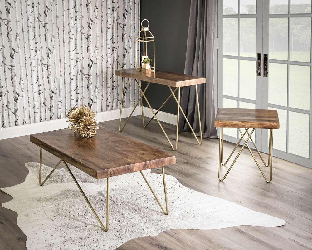 Steve Silver - Walter Brass Inlay Cocktail Table - WT300C veiw 6