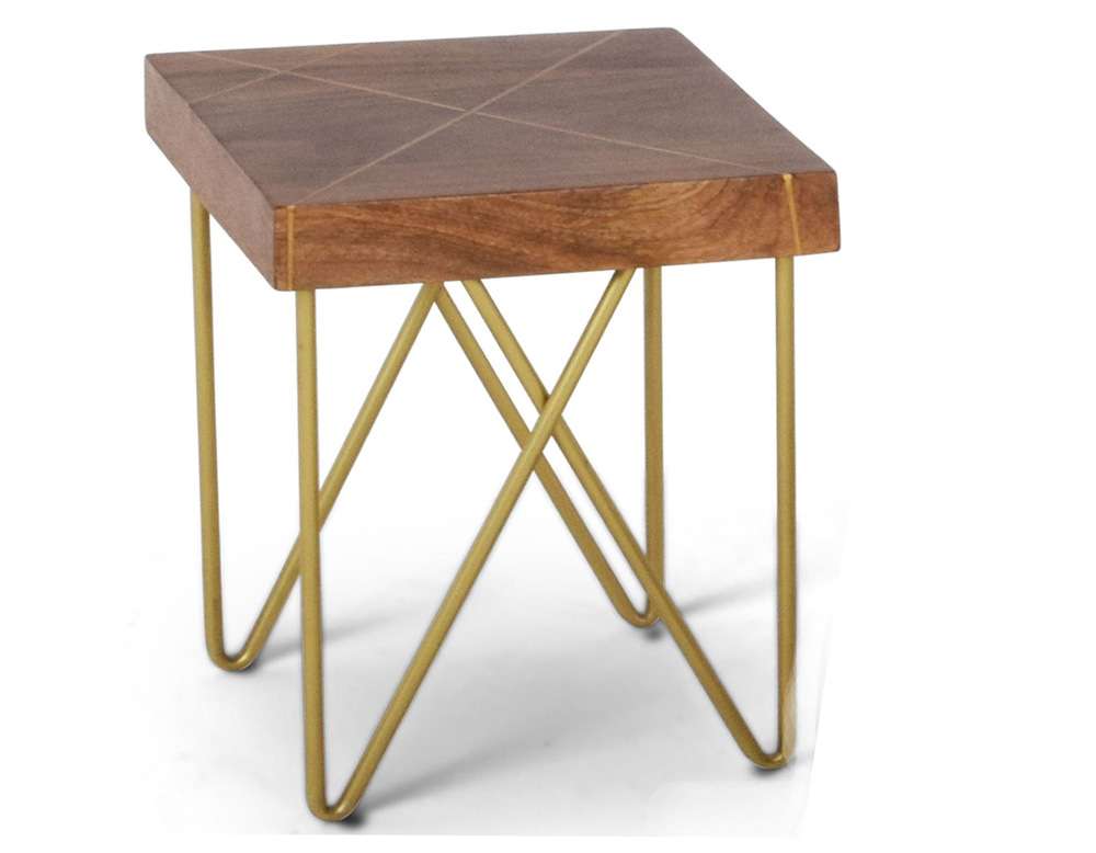 Steve Silver - Walter Brass Inlay End Table - WT300E veiw 2