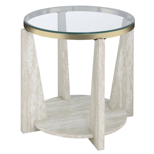 Steve Silver - Wanda 24? Round Glass Top End Table - WD100E view 1