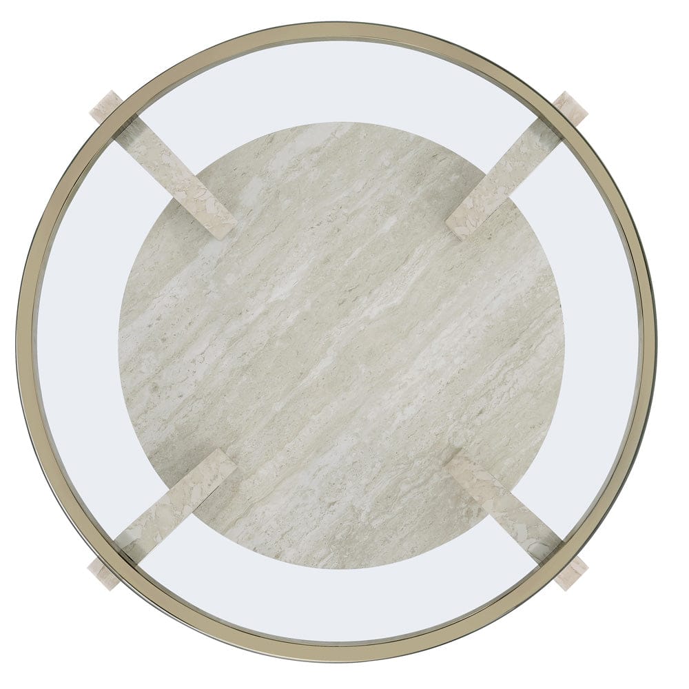 Steve Silver - Wanda 24? Round Glass Top End Table - WD100E view 2