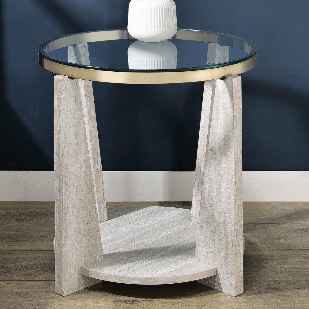 Steve Silver - Wanda 24? Round Glass Top End Table - WD100E view 4