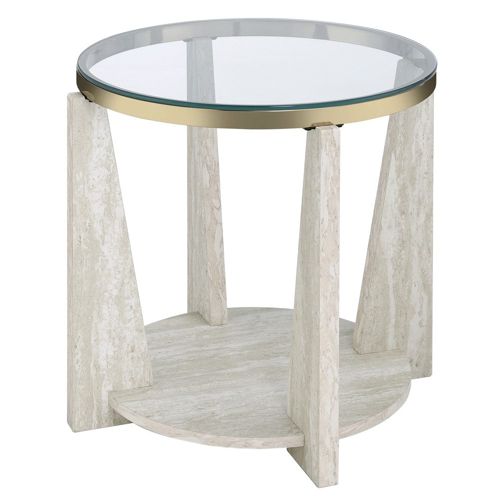 Steve Silver - Wanda 3-Piece Glass Top Table Set with Castered Coffee Table - WD100-2E-3PC view 3