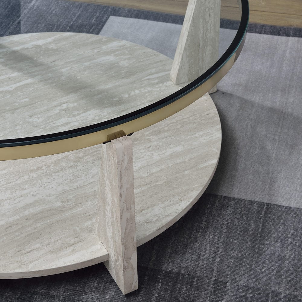 Steve Silver - Wanda 3-Piece Glass Top Table Set with Castered Coffee Table - WD100-2E-3PC view 6