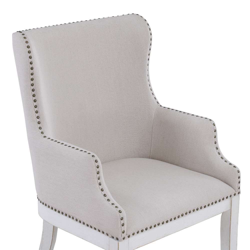 Steve Silver - Warren White Arm Chair (Set of 2) - WAR500WAC veiw 4