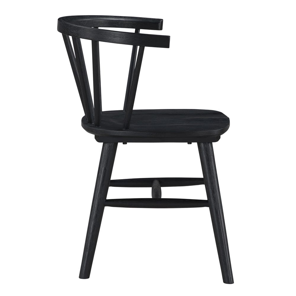 Steve Silver - Willow Solid Wood Dining Chair, Black (Set of 2) - WIL500KS view 3