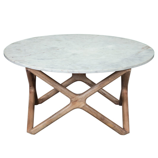 Steve Silver - Wyman Banswara White Marble Top Cocktail - WY200WRC view 1