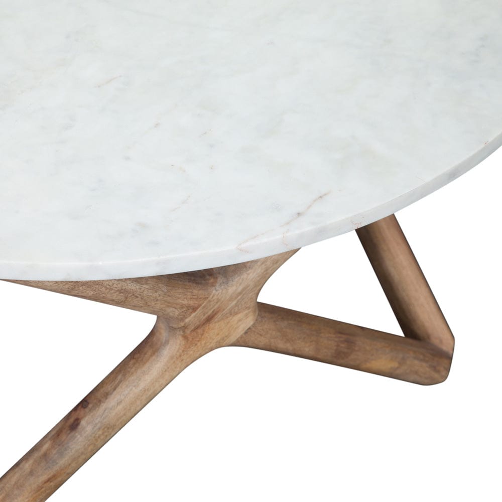 Steve Silver - Wyman Banswara White Marble Top Cocktail - WY200WRC view 2