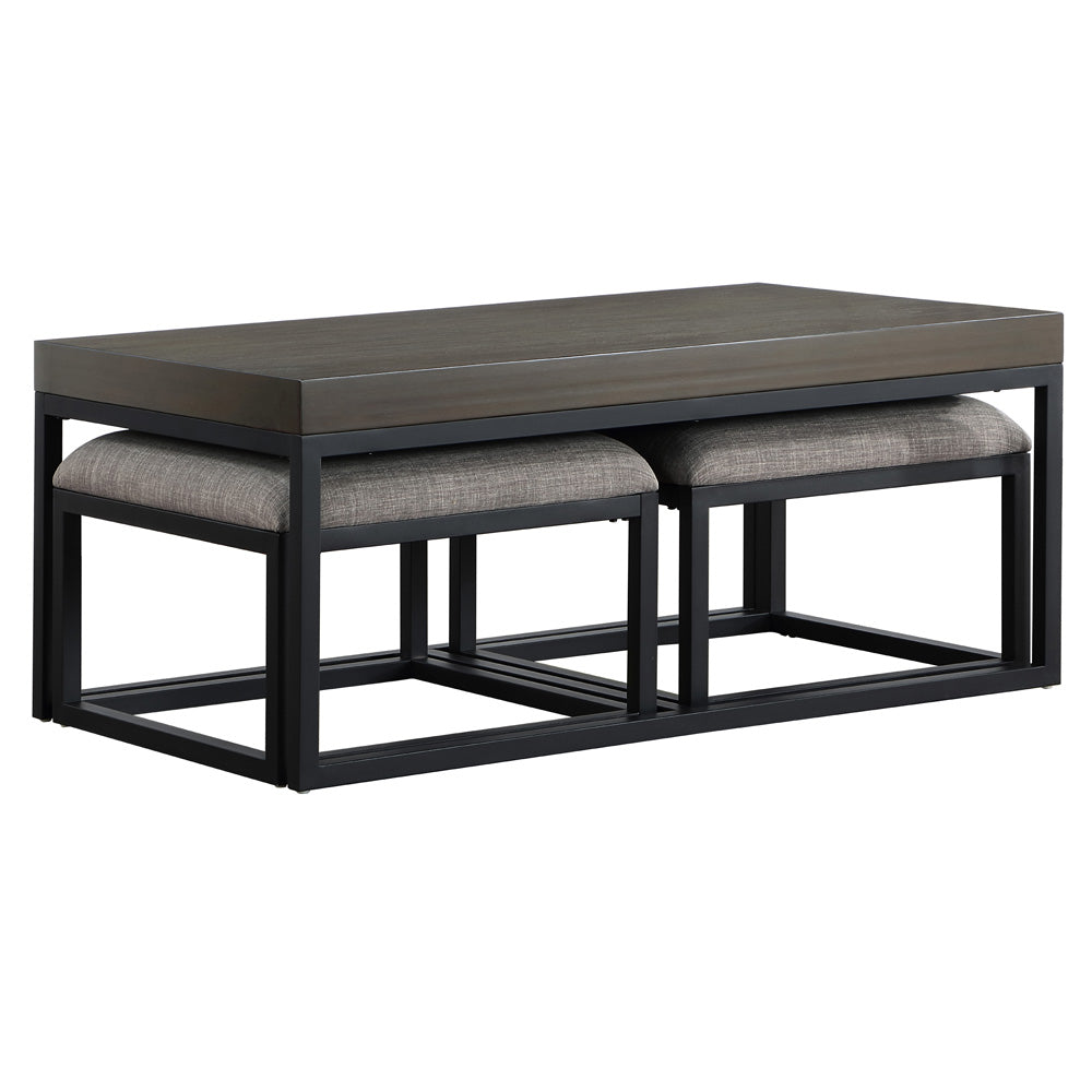 Steve Silver - Yukon Rectangular Nesting Table with 2 Stools - YU5028NT view 1
