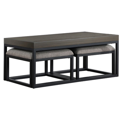 Steve Silver - Yukon Rectangular Nesting Table with 2 Stools - YU5028NT view 1
