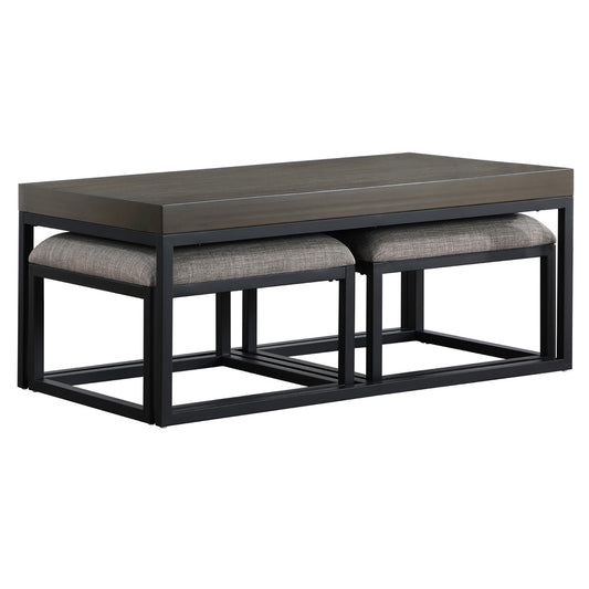Steve Silver - Yukon Rectangular Nesting Table with 2 Stools - YU5028NT view 1