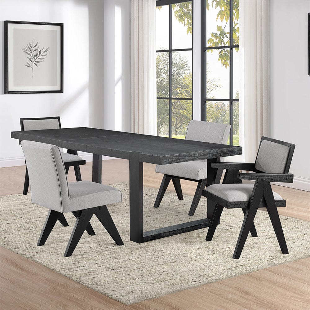 Steve Silver - Yves 75-96" Table w/ 2 Magnolia Chairs, 2 Arm Chairs - YS500TMM600-2AC-D5PC view 1
