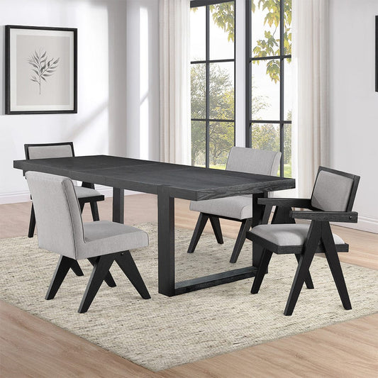 Steve Silver - Yves 75-96" Table w/ 2 Magnolia Chairs, 2 Arm Chairs - YS500TMM600-2AC-D5PC view 1
