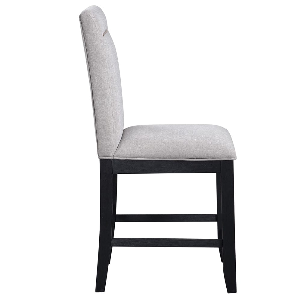 Steve Silver - Yves Black Counter Table With 8 Grey Counter Chairs - YS500C-9PC-G view 3
