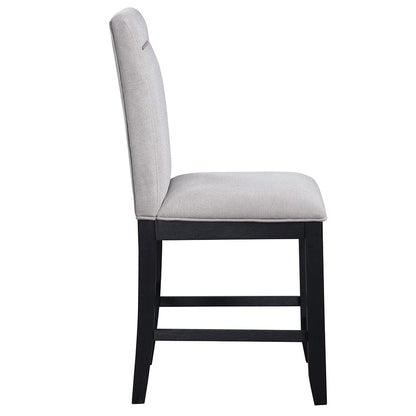 Steve Silver - Yves Black Counter Table With 8 Grey Counter Chairs - YS500C-9PC-G view 3