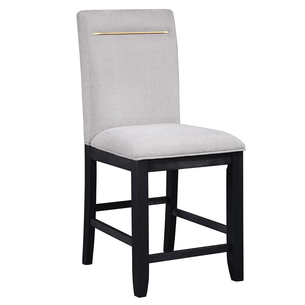 Steve Silver - Yves Black Counter Table With 8 Grey Counter Chairs - YS500C-9PC-G view 4