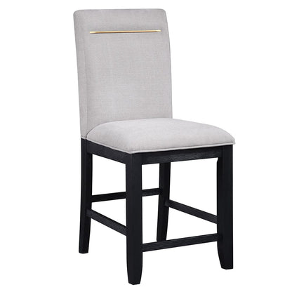 Steve Silver - Yves Black Counter Table With 8 Grey Counter Chairs - YS500C-9PC-G view 4