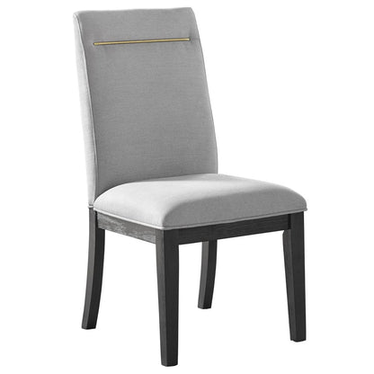 Steve Silver - Yves Black Dining Table With 6 Grey Chairs and Server - YS500TSG8PC view 5
