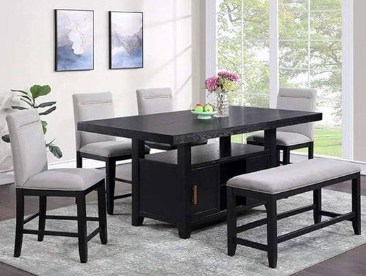Steve Silver - Yves Counter 6PC Dining Set - YS500SBBN-C6PC-G veiw 1