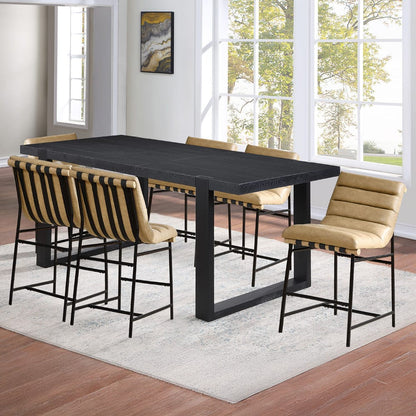 Steve Silver - Yves Counter Table+Nicco Sand PU Chairs - YS500PT-NC600T-C7PC view 1
