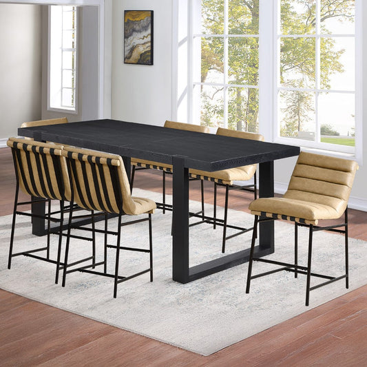 Steve Silver - Yves Counter Table+Nicco Sand PU Chairs - YS500PT-NC600T-C7PC view 1