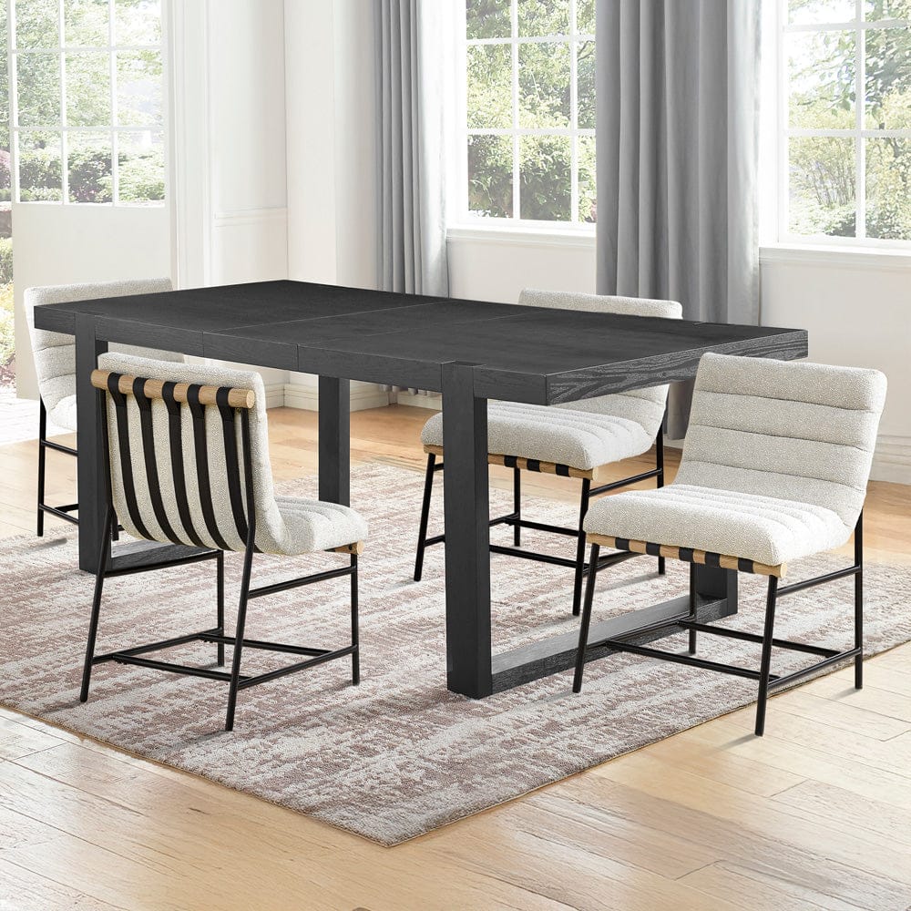 Steve Silver - Yves Dining Table+Nicco Beige Polyester - YS500T-NC500BE-D5PC view 1