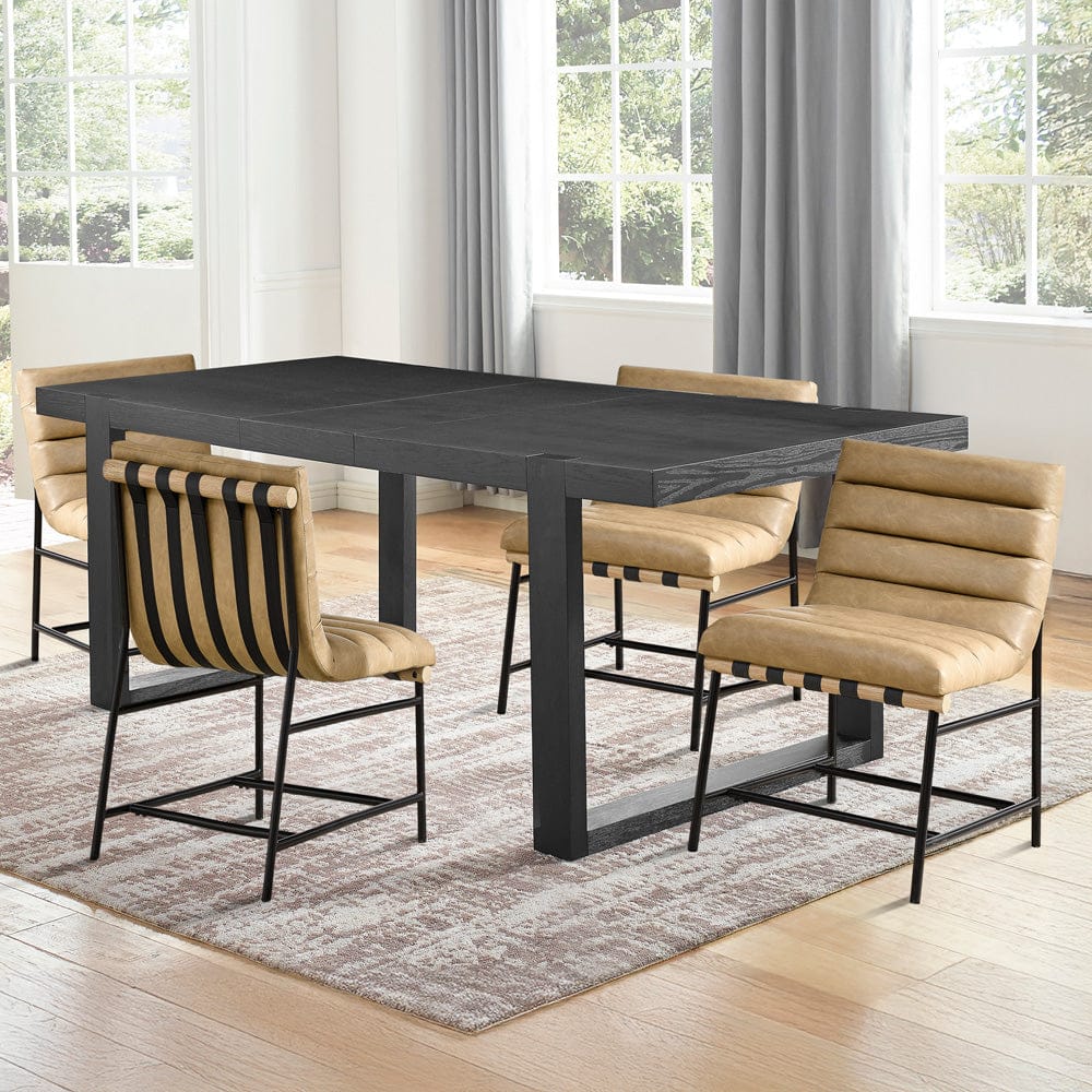 Steve Silver - Yves Dining Table+Nicco Sand PU Chairs 5 - YS500T-NC500T-D5PC view 1