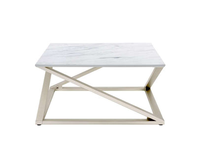 Steve Silver - Zurich Faux White Marble Top Cocktail Table - ZU100C veiw 1