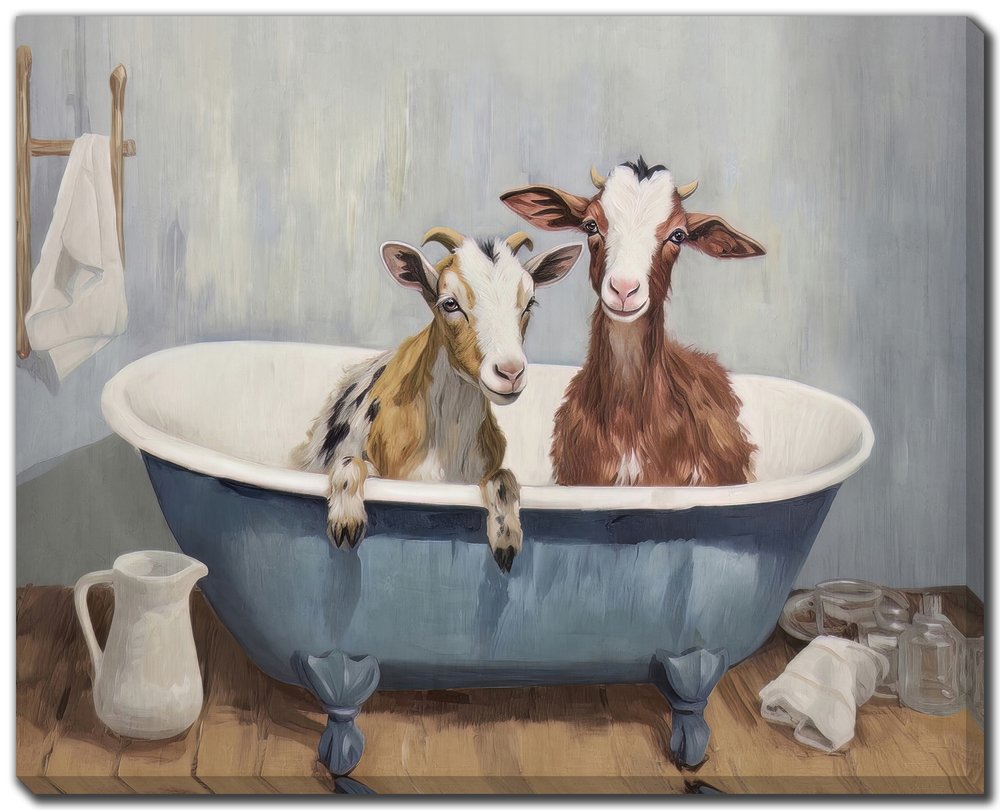 Streamline Art - Bathtub Goats I - ARC24131 view 1