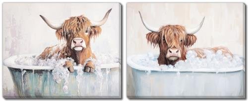 Streamline Art - Highland Cow Bath Set of 2 - CE799-1620T view 1