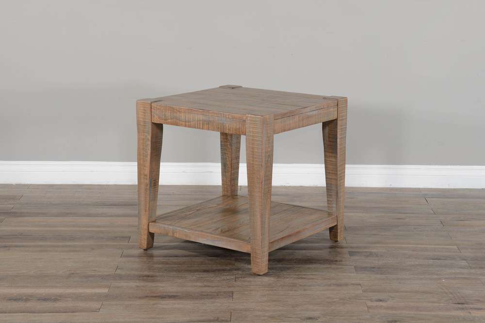 Sunny Designs -  24in Modern Mindi Wood End Table in Weathered Brown - 3162WB-E veiw 2