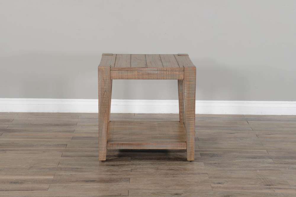 Sunny Designs -  24in Modern Mindi Wood End Table in Weathered Brown - 3162WB-E veiw 3