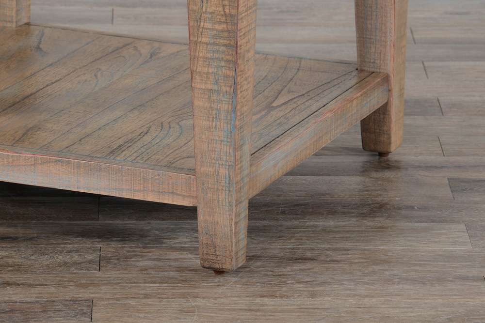 Sunny Designs -  24in Modern Mindi Wood End Table in Weathered Brown - 3162WB-E veiw 4
