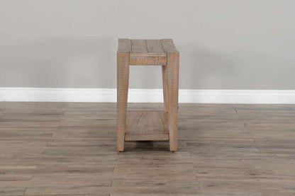 Sunny Designs -  25in Modern Mindi Wood Chair Side Table in Weathered Brown - 3162WB-CS veiw 5