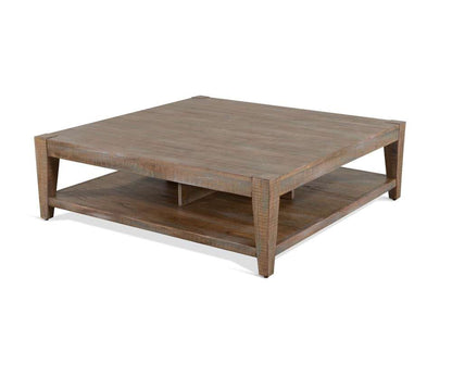 Sunny Designs -  48in Modern Mindi Wood Cocktail Table in Weathered Brown - 3162WB-C veiw 1